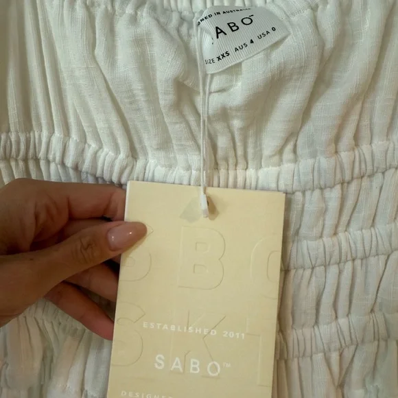 SABO SKIRT | “Bessi Dress” White Sleeveless Mini Dress SIZE XXS | NWT - Picture 10 of 10